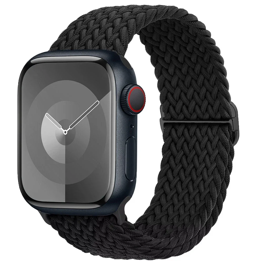 Braided Solo Loop For Apple watch Ultra band 40mm 44mm 41mm 38mm 49mm 45mm Elastic Nylon bracelet iWatch series 9 8 7 3 se strap