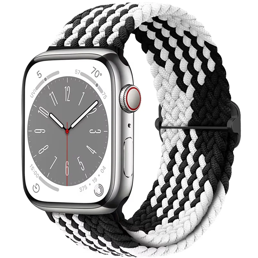 Braided Solo Loop For Apple watch Ultra band 40mm 44mm 41mm 38mm 49mm 45mm Elastic Nylon bracelet iWatch series 9 8 7 3 se strap