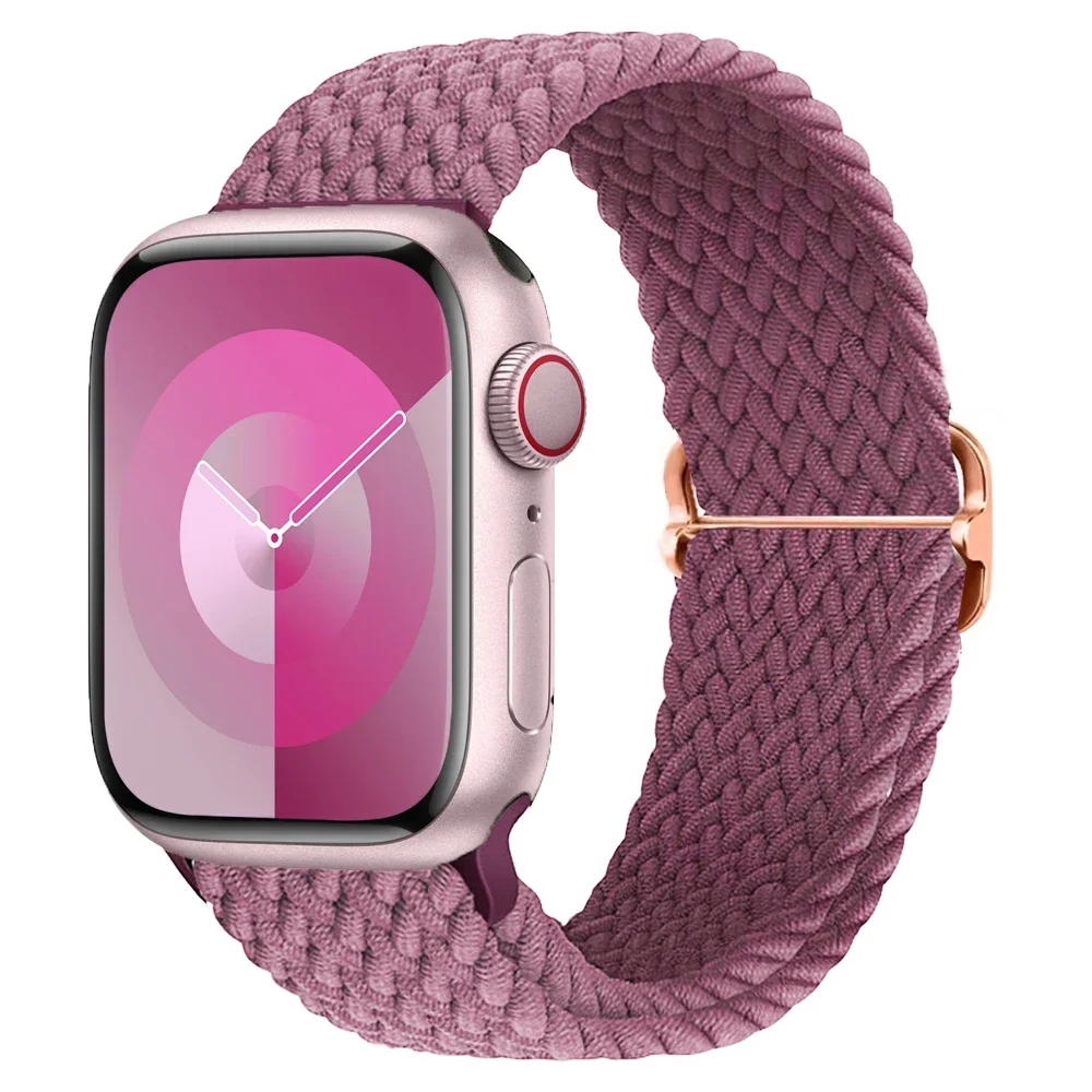 Braided Solo Loop For Apple watch Ultra band 40mm 44mm 41mm 38mm 49mm 45mm Elastic Nylon bracelet iWatch series 9 8 7 3 se strap
