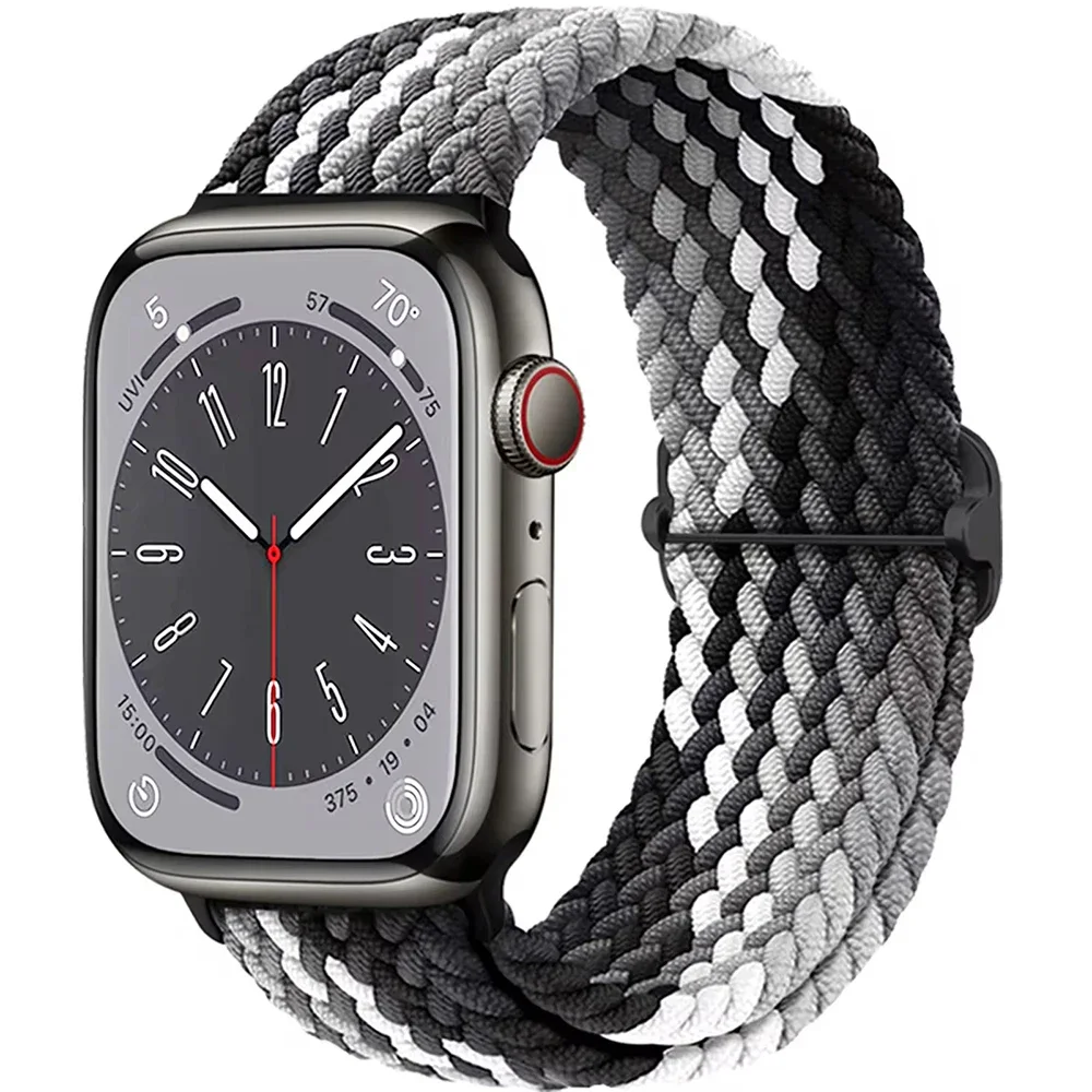 Braided Solo Loop For Apple watch Ultra band 40mm 44mm 41mm 38mm 49mm 45mm Elastic Nylon bracelet iWatch series 9 8 7 3 se strap