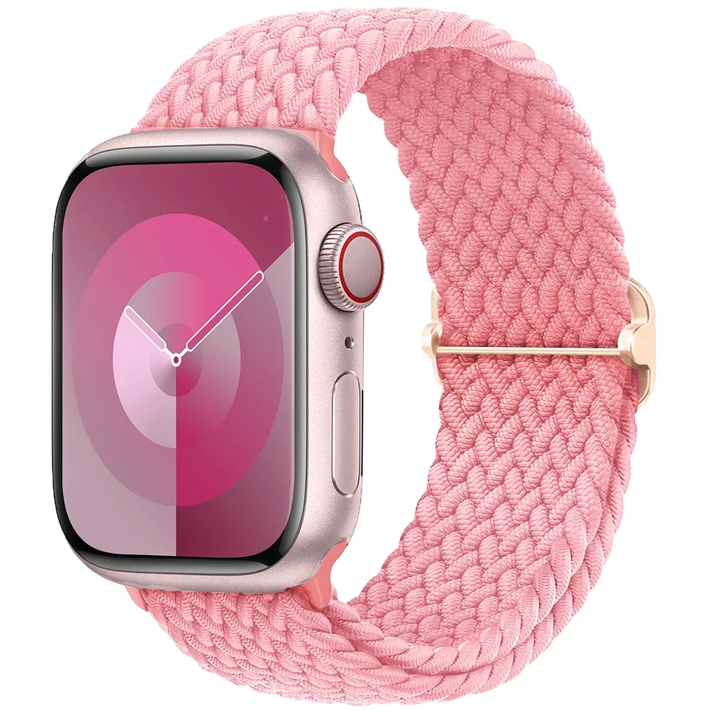 Braided Solo Loop For Apple watch Ultra band 40mm 44mm 41mm 38mm 49mm 45mm Elastic Nylon bracelet iWatch series 9 8 7 3 se strap