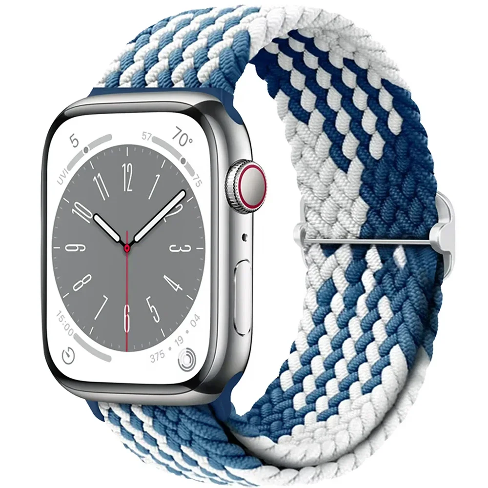 Braided Solo Loop For Apple watch Ultra band 40mm 44mm 41mm 38mm 49mm 45mm Elastic Nylon bracelet iWatch series 9 8 7 3 se strap