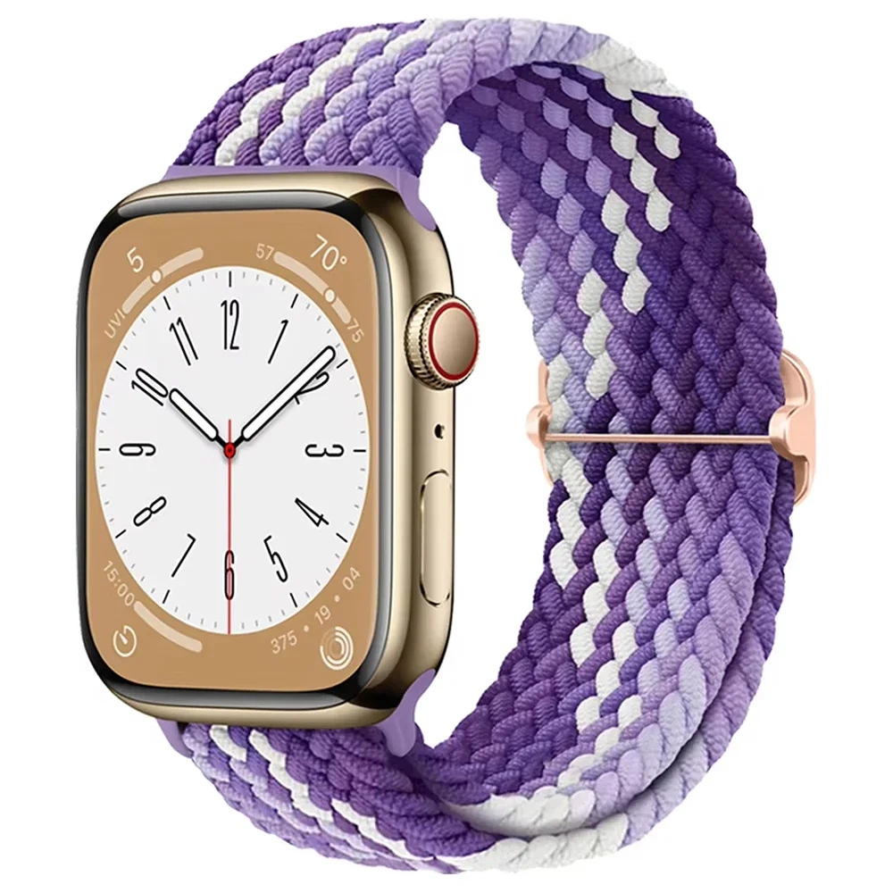 Braided Solo Loop For Apple watch Ultra band 40mm 44mm 41mm 38mm 49mm 45mm Elastic Nylon bracelet iWatch series 9 8 7 3 se strap