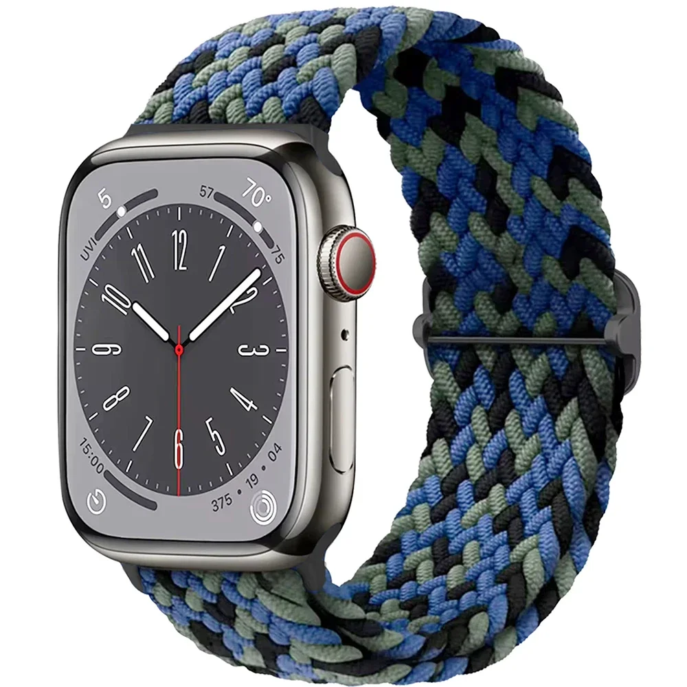 Braided Solo Loop For Apple watch Ultra band 40mm 44mm 41mm 38mm 49mm 45mm Elastic Nylon bracelet iWatch series 9 8 7 3 se strap