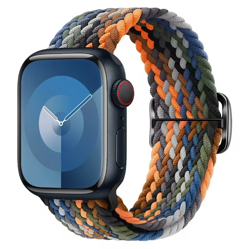 Braided Solo Loop For Apple watch Ultra band 40mm 44mm 41mm 38mm 49mm 45mm Elastic Nylon bracelet iWatch series 9 8 7 3 se strap