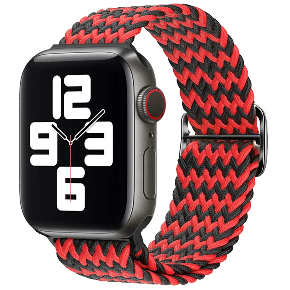 Braided Solo Loop For Apple watch Ultra band 40mm 44mm 41mm 38mm 49mm 45mm Elastic Nylon bracelet iWatch series 9 8 7 3 se strap