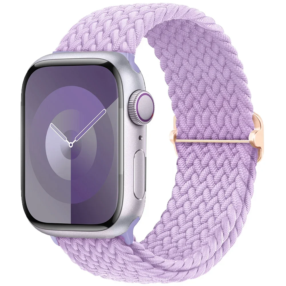Braided Solo Loop For Apple watch Ultra band 40mm 44mm 41mm 38mm 49mm 45mm Elastic Nylon bracelet iWatch series 9 8 7 3 se strap