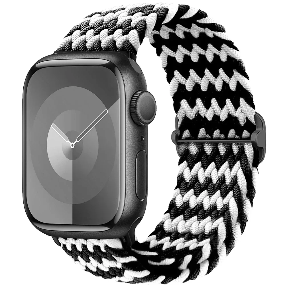 Braided Solo Loop For Apple watch Ultra band 40mm 44mm 41mm 38mm 49mm 45mm Elastic Nylon bracelet iWatch series 9 8 7 3 se strap