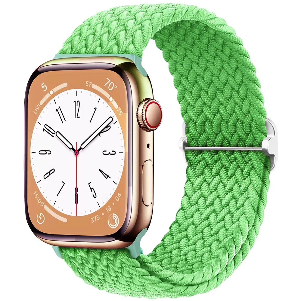 Braided Solo Loop For Apple watch Ultra band 40mm 44mm 41mm 38mm 49mm 45mm Elastic Nylon bracelet iWatch series 9 8 7 3 se strap