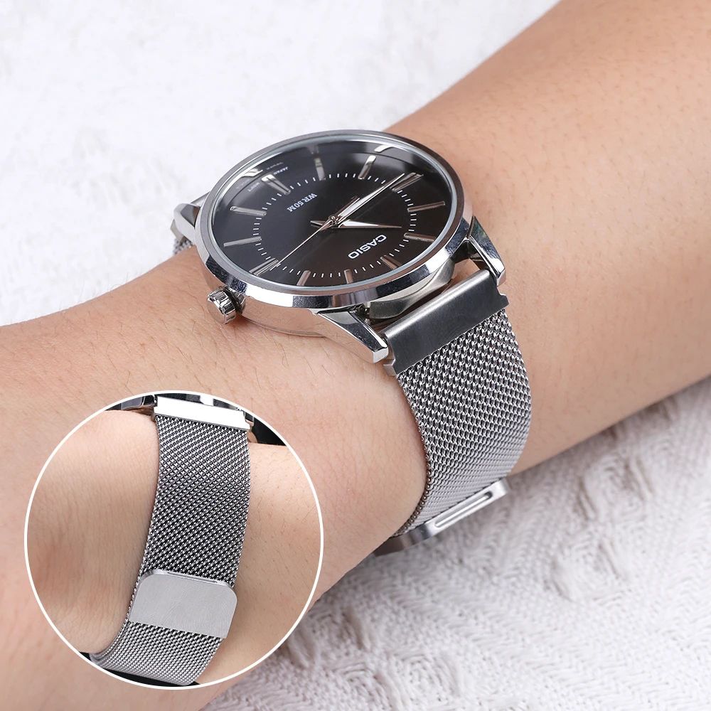 22mm 20mm Milanese Loop Strap For Samsung Galaxy Watch 7 6 5 4 44mm 40mm Classic Active 2 Bracelet Huawei Gt Magnetic Watch Band Stainless steel Magnetic buckle 20mm/22mm watchband