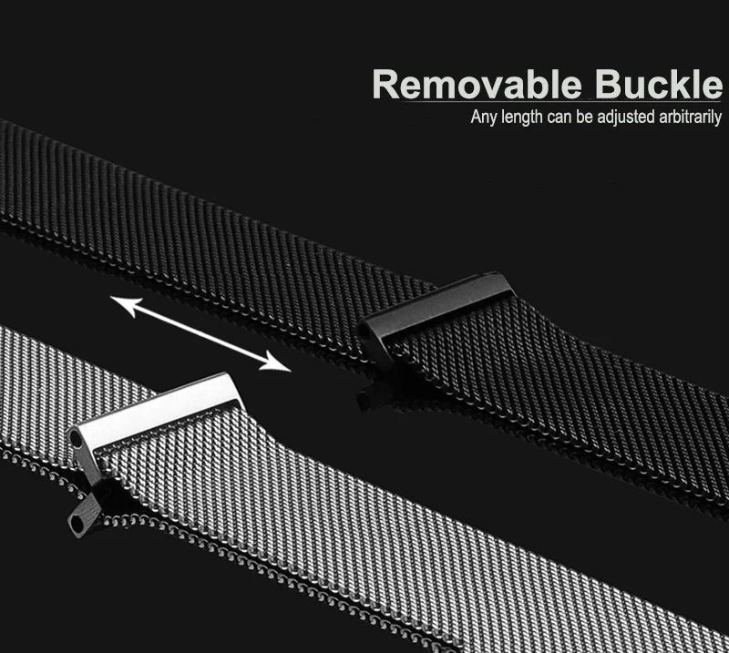 22mm 20mm Milanese Loop Strap For Samsung Galaxy Watch 7 6 5 4 44mm 40mm Classic Active 2 Bracelet Huawei Gt Magnetic Watch Band Stainless steel Magnetic buckle 20mm/22mm watchband