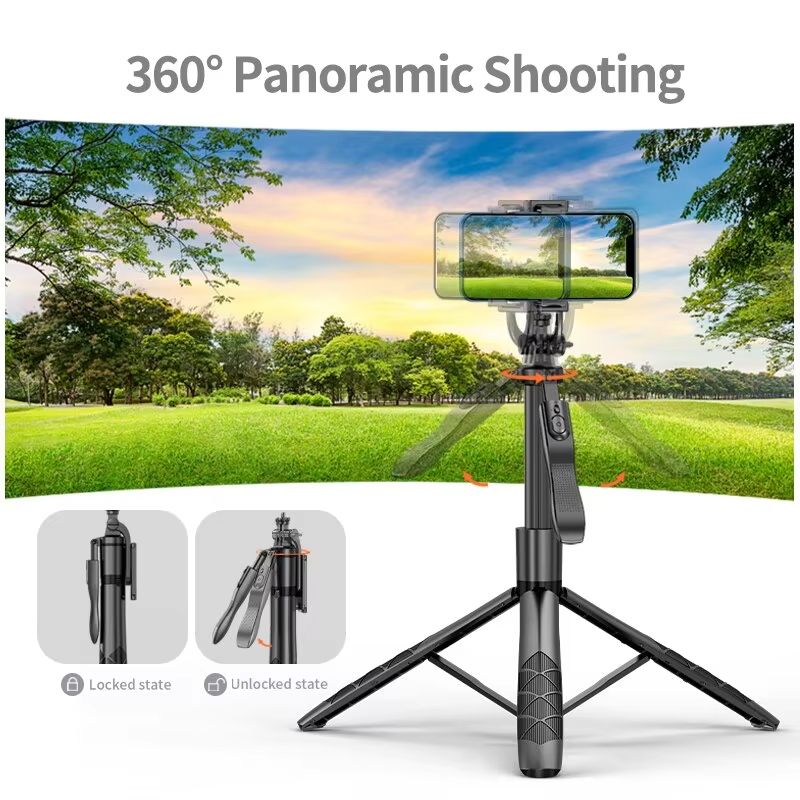 Portable Wireless Selfie Stick Tripod L16 1530mm Foldable Monopod for Gopro Action Cameras Smartphones iPhone 13 14 Xiaomi Bluetooth Shooting Live