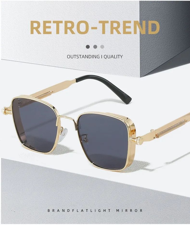 Polarized Sunglasses Men High End Handsome Driving Special Anti UV High Quality Metal Punk Fashion Trends Sunglasses