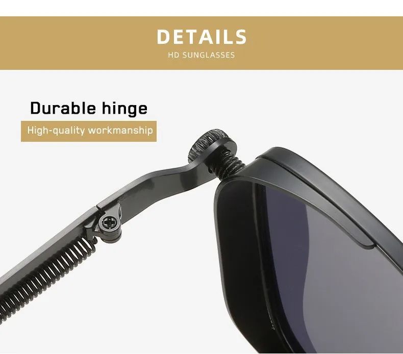 Polarized Sunglasses Men High End Handsome Driving Special Anti UV High Quality Metal Punk Fashion Trends Sunglasses