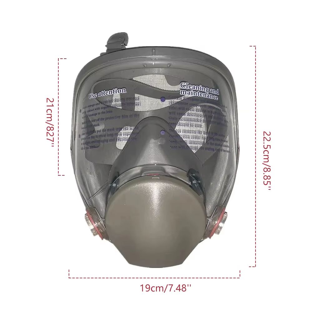6800 Anti-Fog Gas Mask, Industrial Paint, Spray, Vaccination, Safety, Work, Dust Filter, Full Face Protection with Formaldehyde First Aid Mask