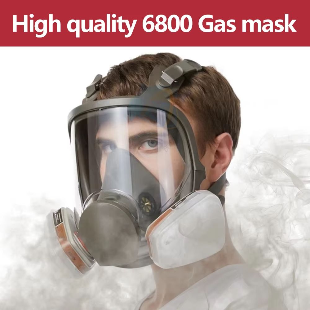 6800 Anti-Fog Gas Mask, Industrial Paint, Spray, Vaccination, Safety, Work, Dust Filter, Full Face Protection with Formaldehyde First Aid Mask