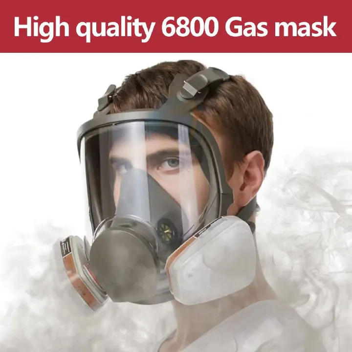 6800 Anti-Fog Gas Mask, Industrial Paint, Spray, Vaccination, Safety, Work, Dust Filter, Full Face Protection with Formaldehyde First Aid Mask