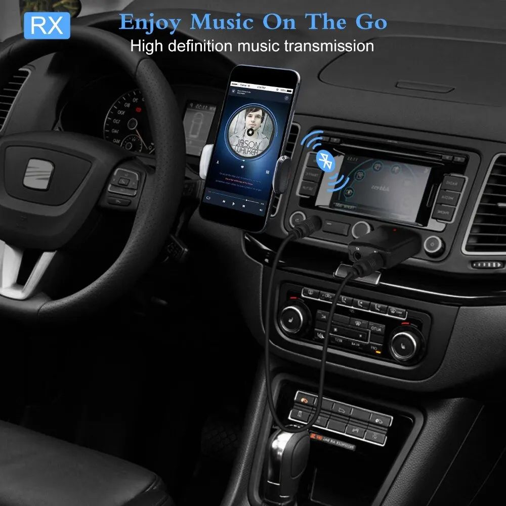 USB Bluetooth 5.0 Transmitter Receiver 3 In1 EDR Adapter Dongle 3.5mm AUX for TV PC Laptop Headphones Home Stereo Car HIFI Audio