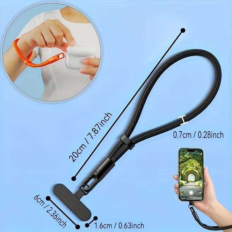 Lanyard - Adjustable Phone Strap Clip Holder for All Phone Case 7mm Thick (Neck & Shoulder & Crossbody / Wrist)