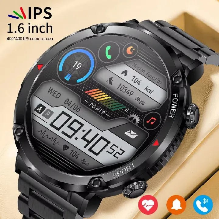 New Smart Watch Men 1.6 Inch Full Touch Bracelet Fitness Tracker Sports Watches Bluetooth Call Smart Clock Men Smartwatch