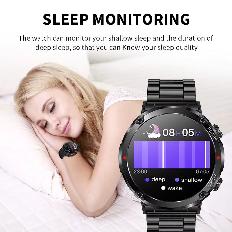 New Smart Watch Men 1.6 Inch Full Touch Bracelet Fitness Tracker Sports Watches Bluetooth Call Smart Clock Men Smartwatch