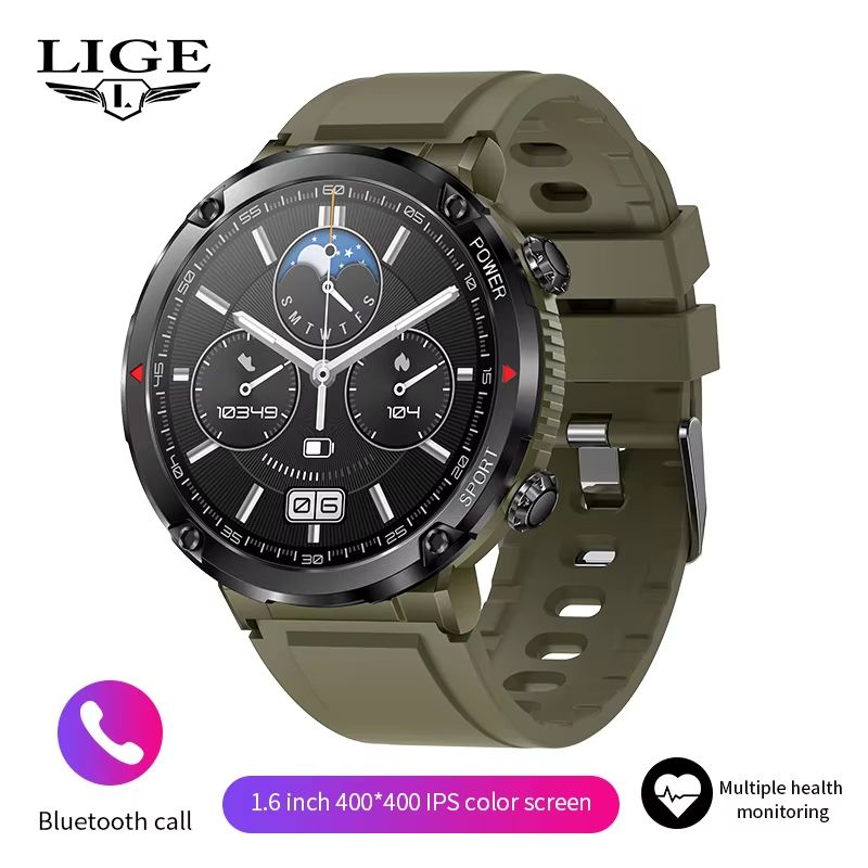 New Smart Watch Men 1.6 Inch Full Touch Bracelet Fitness Tracker Sports Watches Bluetooth Call Smart Clock Men Smartwatch