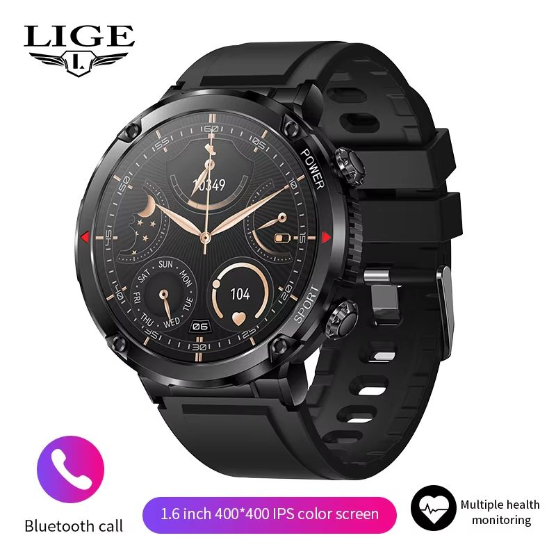 New Smart Watch Men 1.6 Inch Full Touch Bracelet Fitness Tracker Sports Watches Bluetooth Call Smart Clock Men Smartwatch
