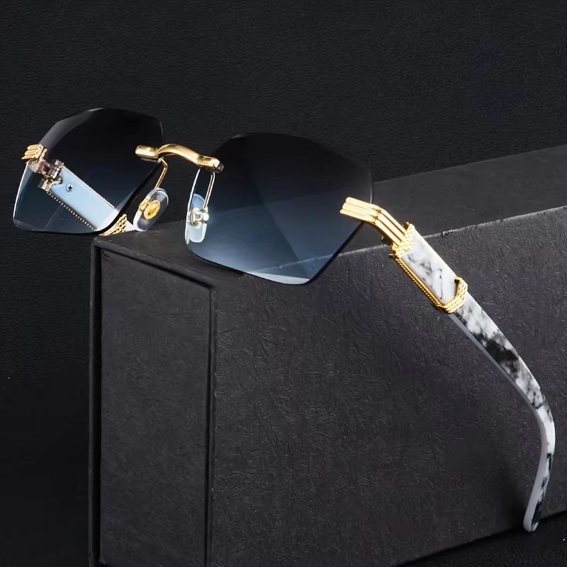 Fashion Rimless Sunglasses Men Women Populare Frameless Sun Glasses Male Female Classic Small Square Summer Traveling Shades