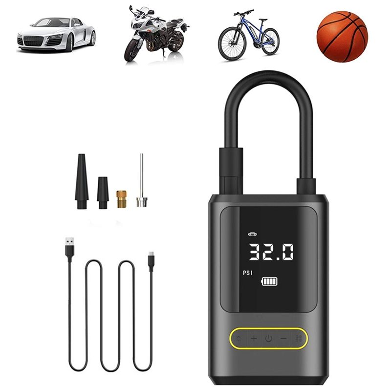 Wireless Car Air Compressor Air Pump Electric Tire Inflator Pump for Motorcycle Bicycle Boat AUTO Tyre Balls Inflatable 1pc