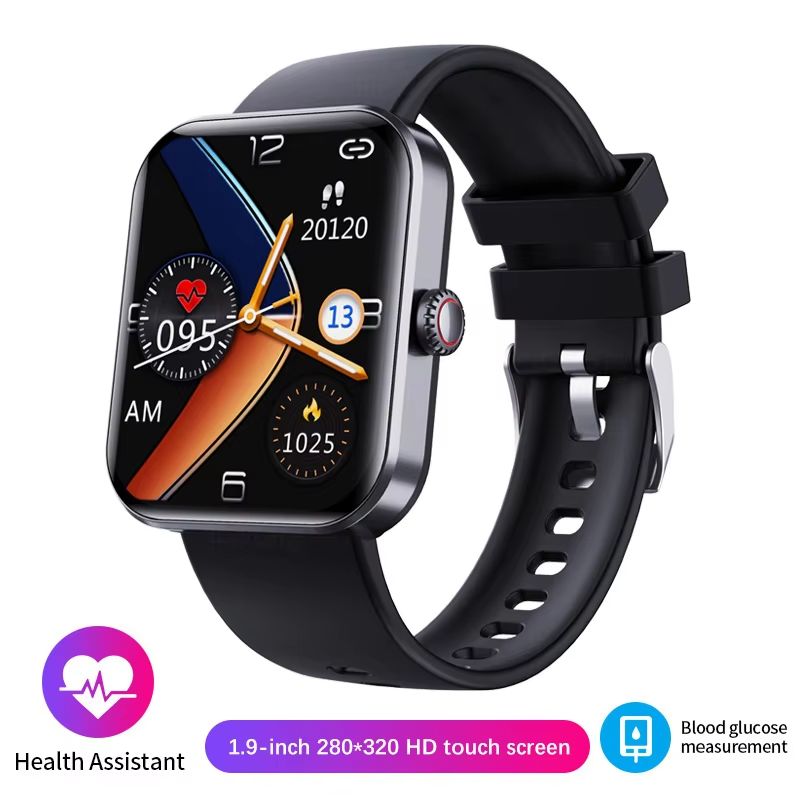 1.91-inch High-definition Large Screen Women Smart Watch Blood Oxygen Sugar 50+ Sport Men Smartwatch Temperature Monitoring
