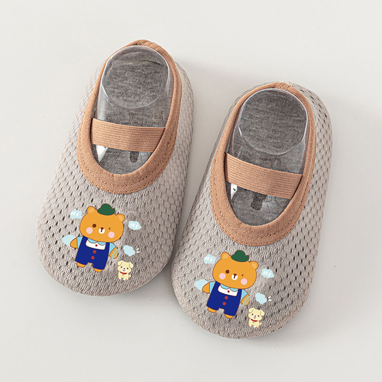Summer Mesh Breathable Baby Floor Socks Cute Cartoon Boy Girl Anti-Slip Fist Walkers Thin Kids Casual Short Socks