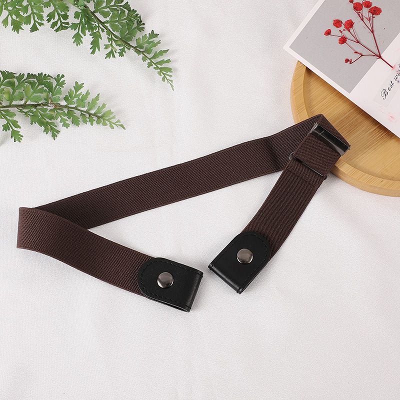 Canvas Adjustable Elastic Waist Band Invisible Belt Buckle-Free Belts for Women Men Jean Pants Dress No Buckle Easy To Wear
