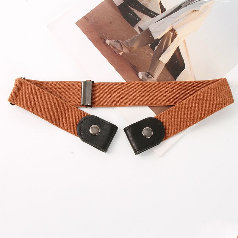 Canvas Adjustable Elastic Waist Band Invisible Belt Buckle-Free Belts for Women Men Jean Pants Dress No Buckle Easy To Wear