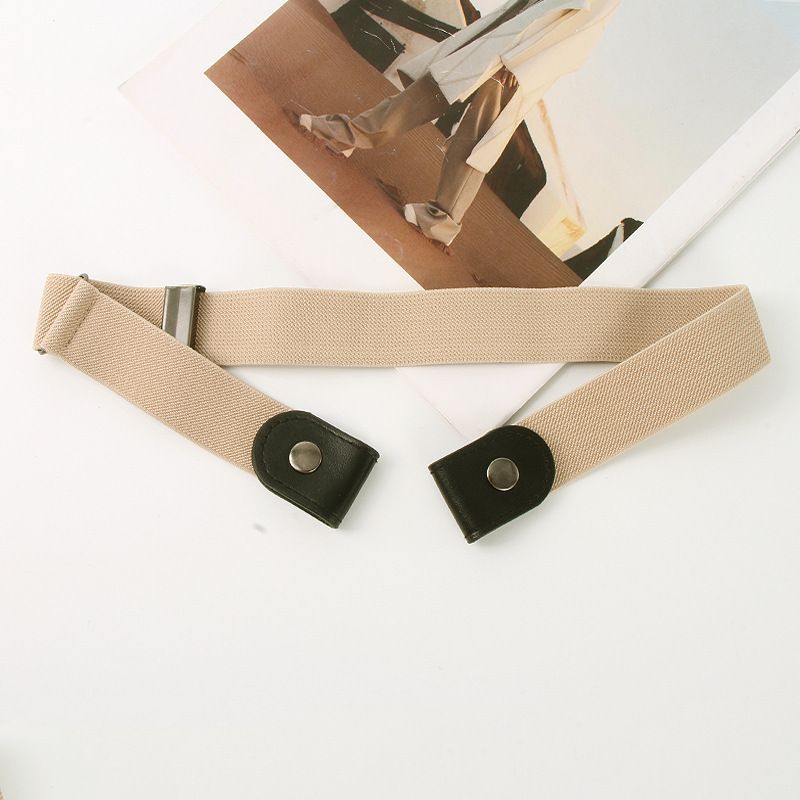 Canvas Adjustable Elastic Waist Band Invisible Belt Buckle-Free Belts for Women Men Jean Pants Dress No Buckle Easy To Wear