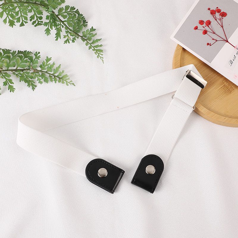 Canvas Adjustable Elastic Waist Band Invisible Belt Buckle-Free Belts for Women Men Jean Pants Dress No Buckle Easy To Wear