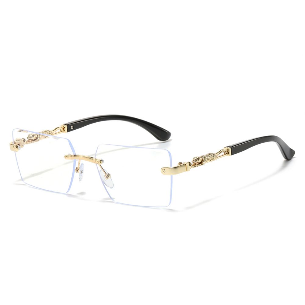 Rimless Sunglasses Rectangle Women Men Shades Small Square Sun Glasses For Female Male Beach Vacation Travel Eyewear