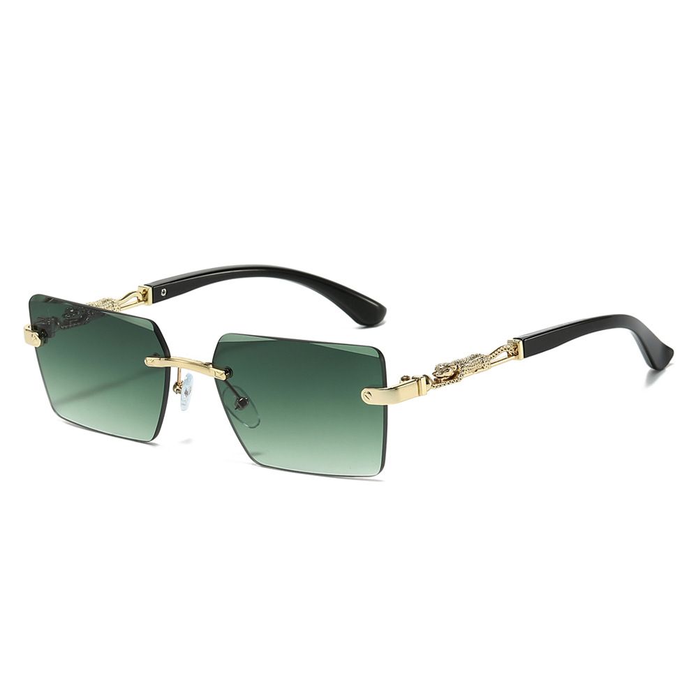 Rimless Sunglasses Rectangle Women Men Shades Small Square Sun Glasses For Female Male Beach Vacation Travel Eyewear