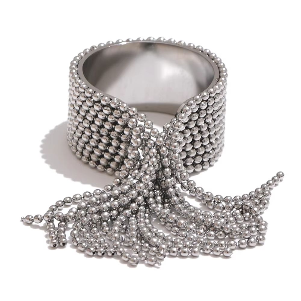 Statement Stainless Steel Chain Tassel Finger Ring Adjustable 18K PVD Plated High Quality Charm Stylish Golden Jewelry