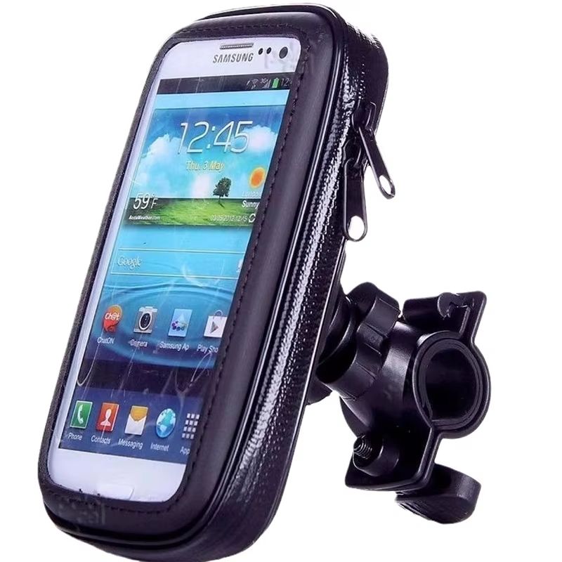 Motorcycle Bicycle Phone Holder Waterproof Case Universal Bike Moto Handlebar Clip Stand Mount CellPhone Holder Water-proof Bag