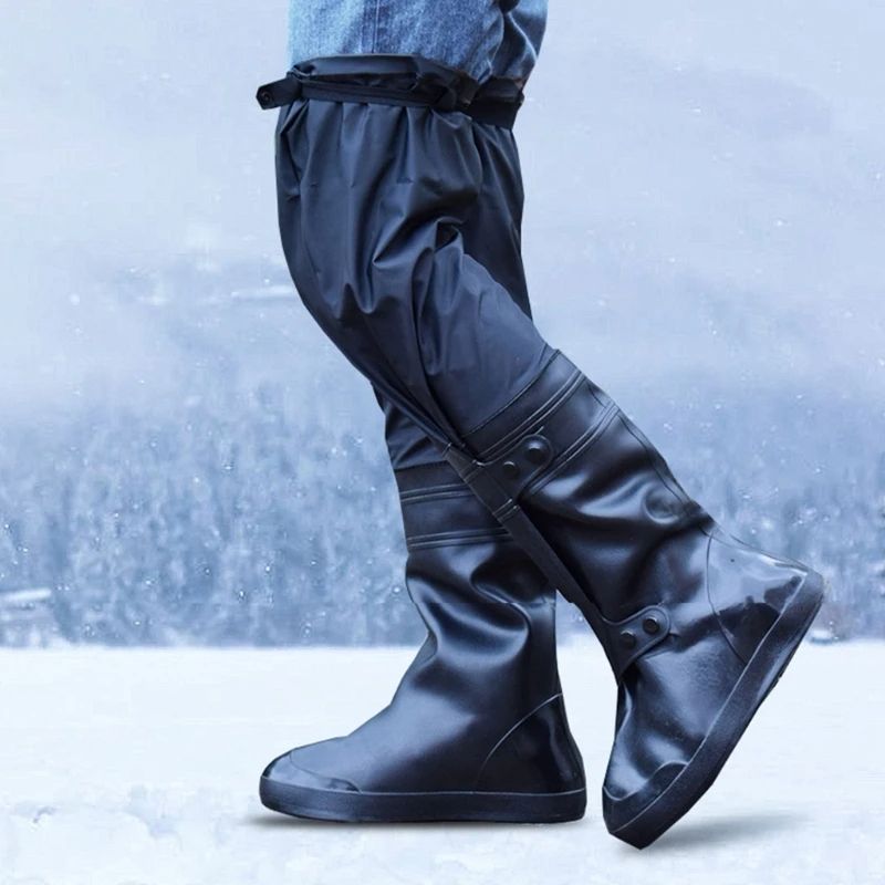 Motorcycle Scooter Dirt Bike Rain Shoes Cover Non-Slip Boot Covers Unisex Bicycle Shoes Protectors For Rainy Snowy Day