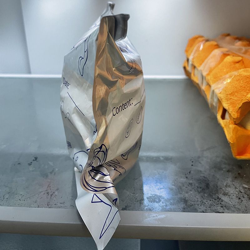 10Pcs/Bag Large Capacity Aluminum Foil Food Bag Leakproof Freezer Safe Kitchen Fresh Bag Fresh-keeping Reusable Zip Lock Bag