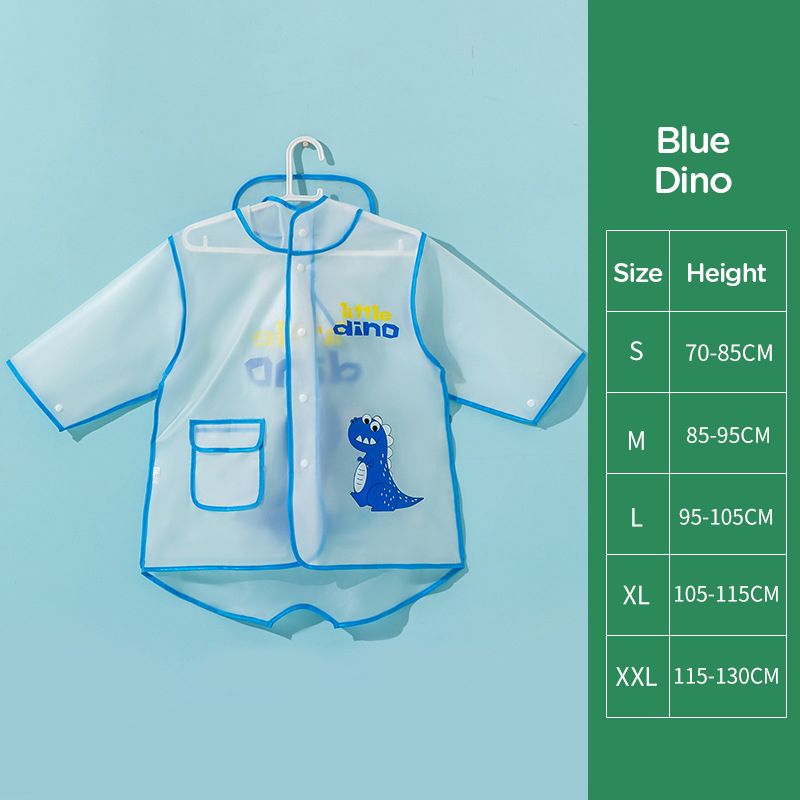 Children's Raincoat Boys And Girls Transparent Poncho Waterproof Kindergarten Rainwear Kids‘ EVA Raincoat With Storage Bag