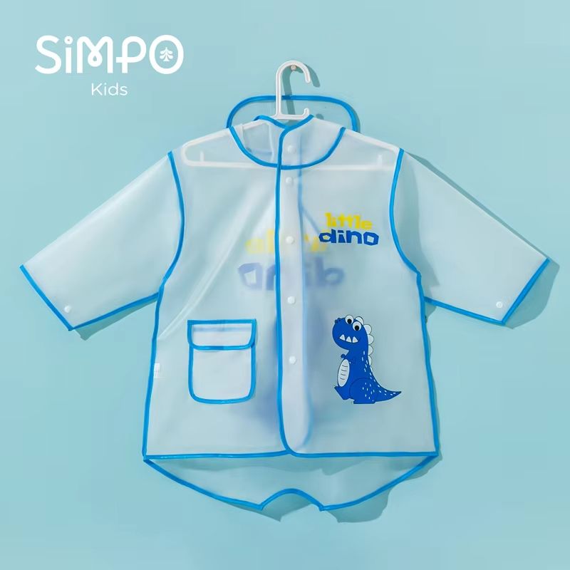 Children's Raincoat Boys And Girls Transparent Poncho Waterproof Kindergarten Rainwear Kids‘ EVA Raincoat With Storage Bag