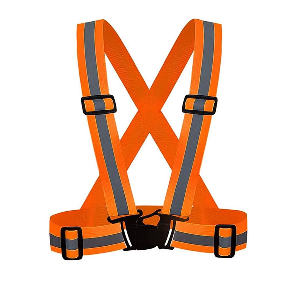 Reflective Safety Vests Lightweight Adjustable Elastic Vest Jacket Hi Vis Reflective Strips for Traffic Control Running Cycling