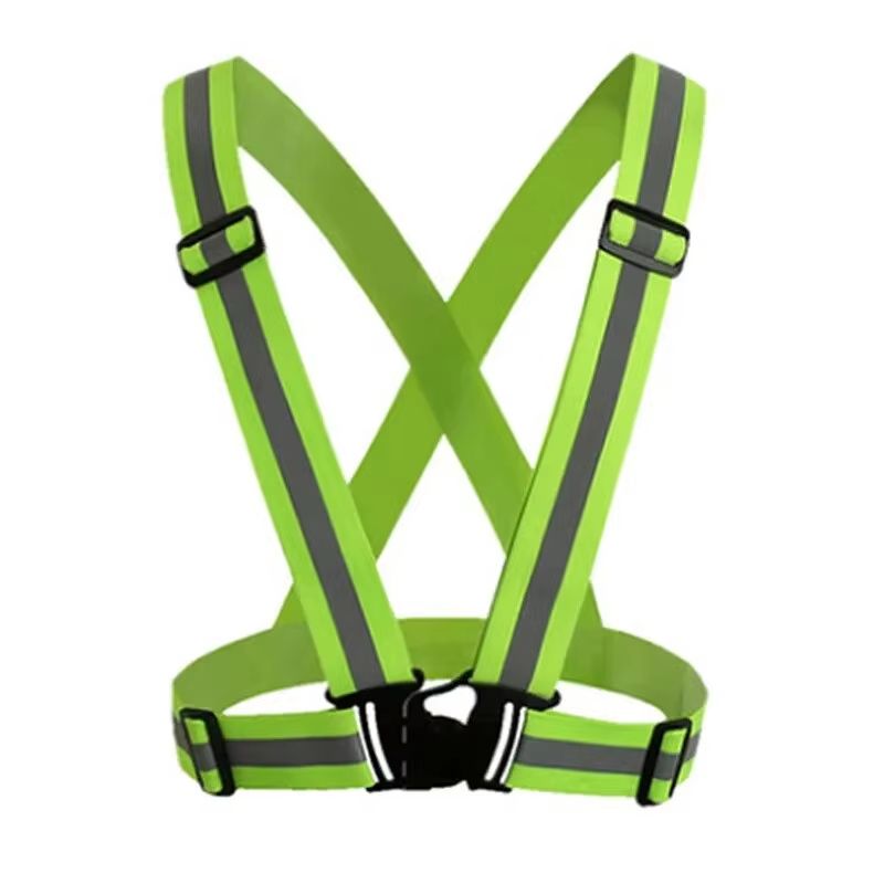Reflective Safety Vests Lightweight Adjustable Elastic Vest Jacket Hi Vis Reflective Strips for Traffic Control Running Cycling