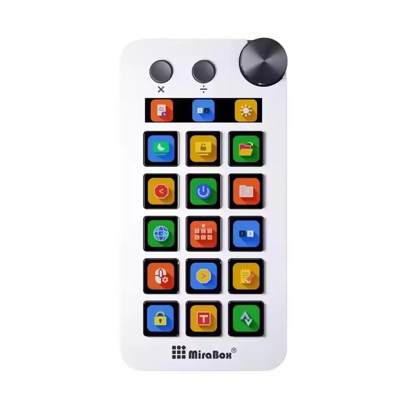 Streamdeck Mbox N1 Mini Visual Keyboard 15key Mirabox Stream Deck Lcd Button Live Content Creation Controller Custom Stream Dock