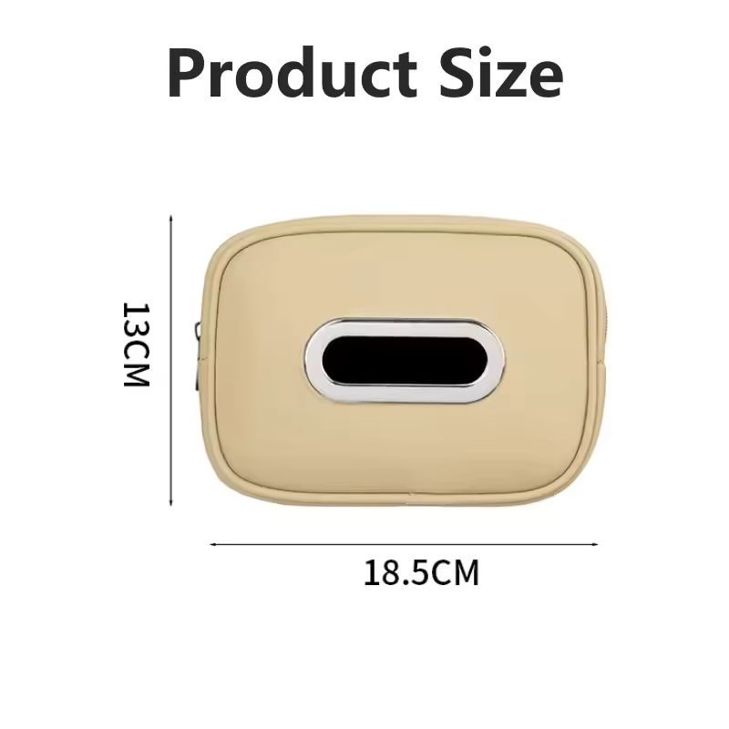 Car Tissue Box PU Leather Multi-Function tissue Storage Box for Sun Visor Seat Back Armrest Tissue Box Car interior accessories