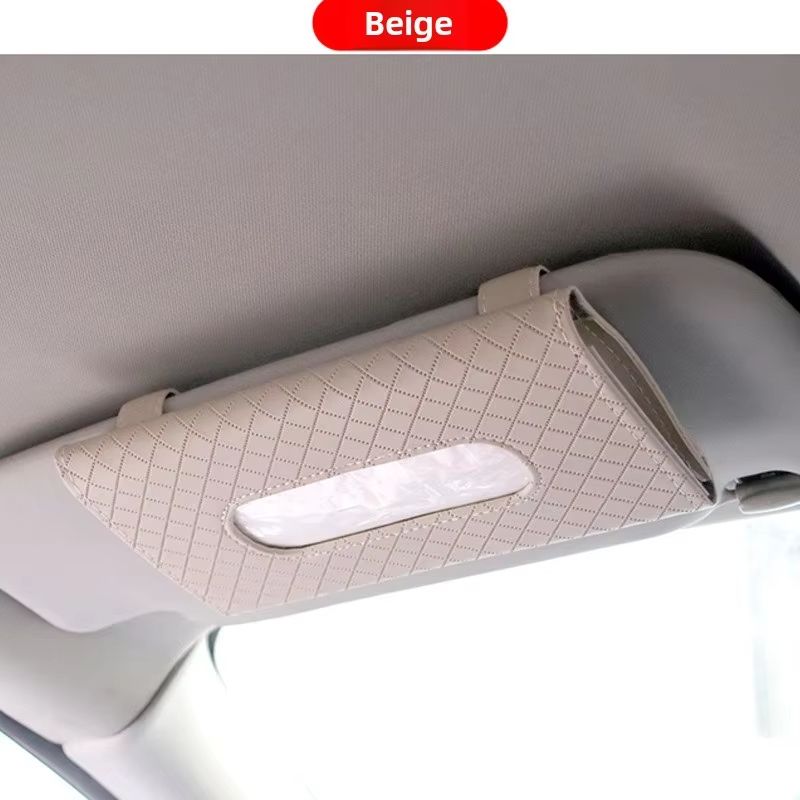 Car leather tissue storage box Car sunshade tissue bag Car tissue pumping box Car interior supplies
