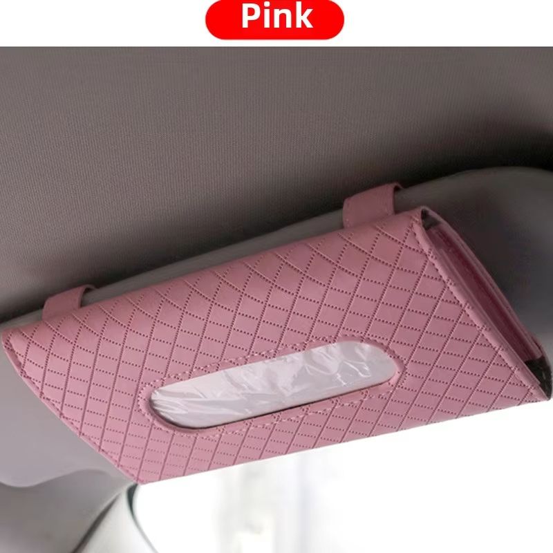 Car leather tissue storage box Car sunshade tissue bag Car tissue pumping box Car interior supplies