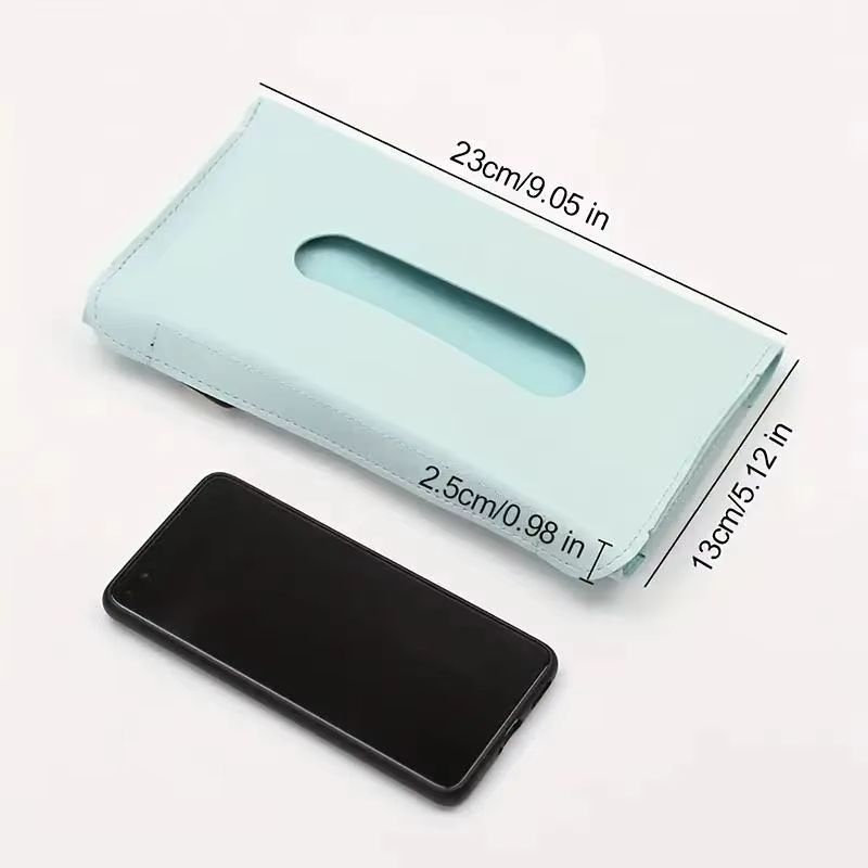 Car Tissue Box Hanging Sun Visor, Backrest Sunroof, Car Drawer Hanging Creative Leather Car Interior Supplies